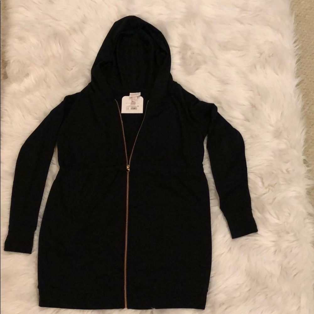 Black Zip Hoodie Maternity